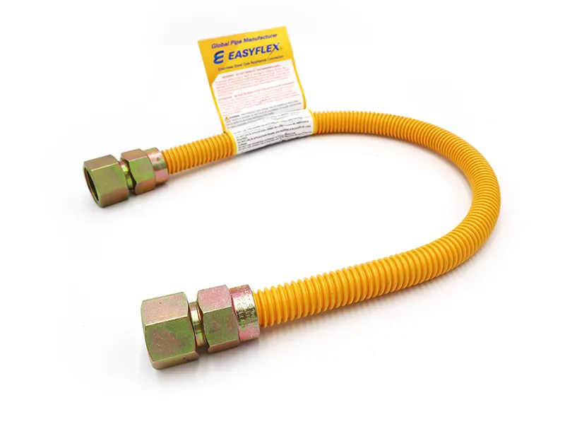 1” OD (3/4” ID) <br> Yellow Coated <br> Stainless Steel <br> Gas Connector